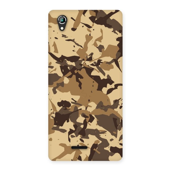 Brown Camouflage Army Back Case for Lava Iris 800