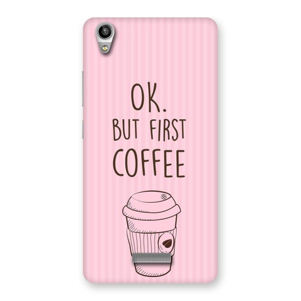 But First Coffee (Pink) Back Case for Lava-Pixel-V1