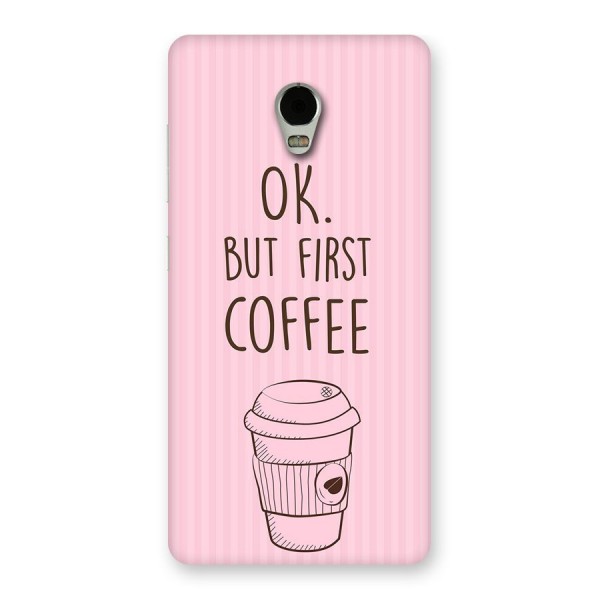 But First Coffee (Pink) Back Case for Lenovo Vibe P1
