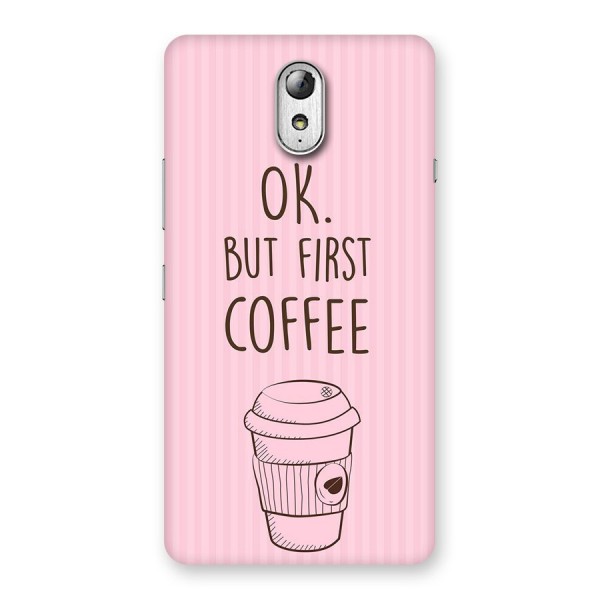 But First Coffee (Pink) Back Case for Lenovo Vibe P1M