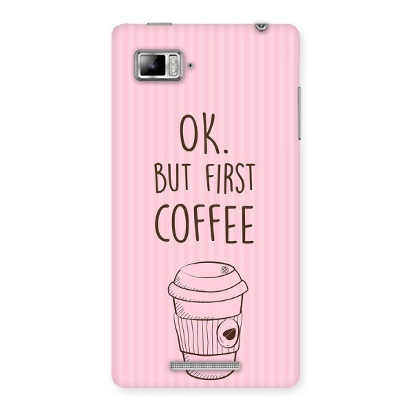 But First Coffee (Pink) Back Case for Lenovo Vibe Z K910