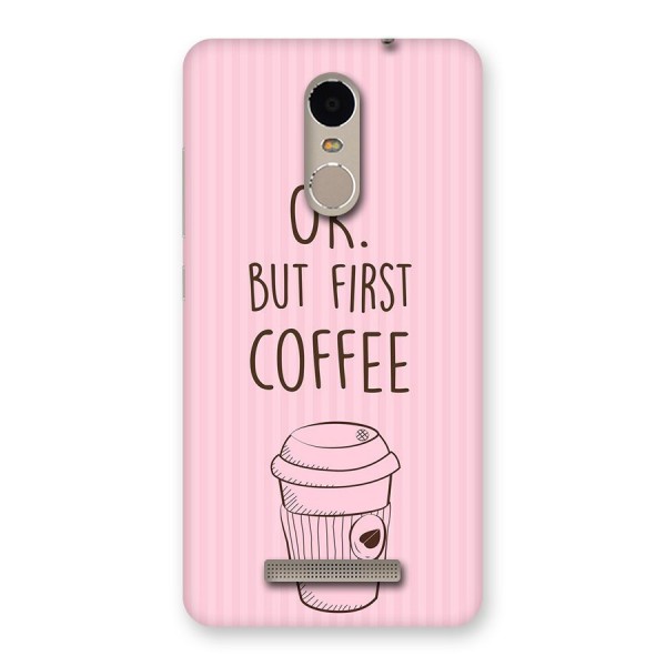 But First Coffee (Pink) Back Case for Xiaomi Redmi Note 3