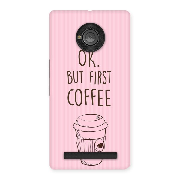 But First Coffee (Pink) Back Case for Yu Yunique