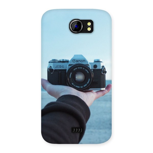 Camera in Hand Back Case for Micromax Canvas 2 A110