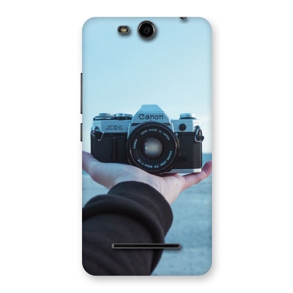 Camera in Hand Back Case for Micromax Canvas Juice 3 Q392