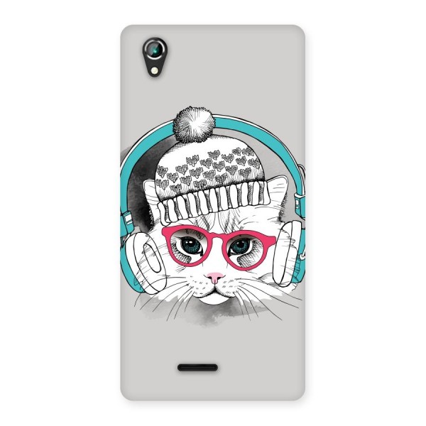Cat Headphones Back Case for Lava Iris 800