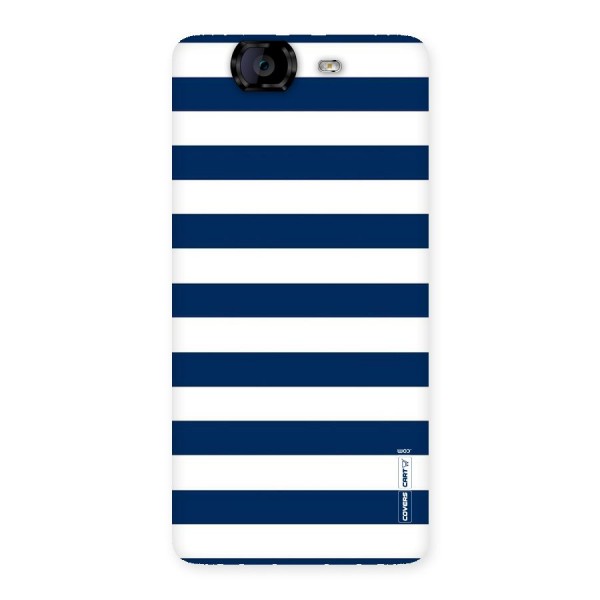 Classic Blue White Stripes Back Case for Canvas Knight A350