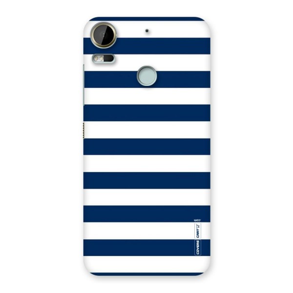 Classic Blue White Stripes Back Case for Desire 10 Pro