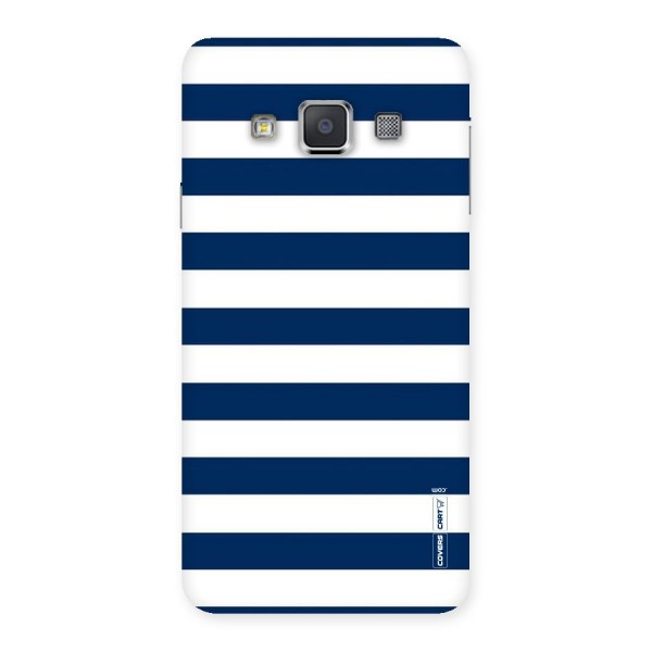 Classic Blue White Stripes Back Case for Galaxy A3