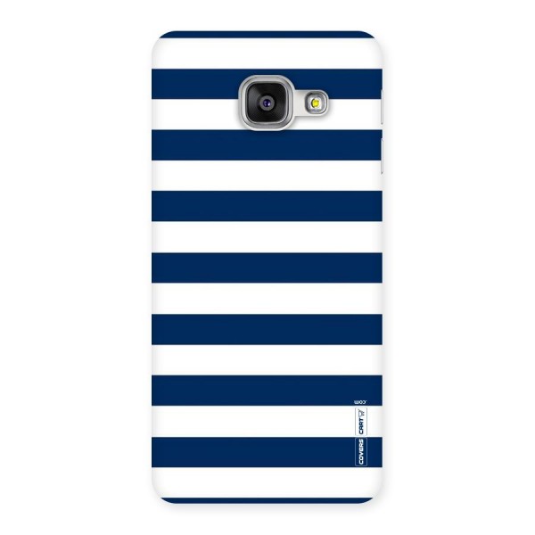 Classic Blue White Stripes Back Case for Galaxy A3 2016