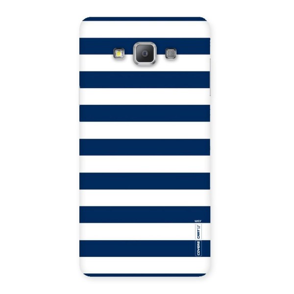Classic Blue White Stripes Back Case for Galaxy A7