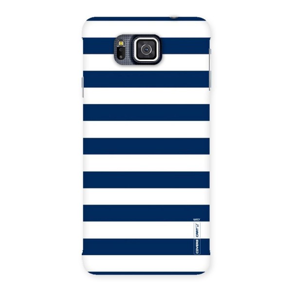 Classic Blue White Stripes Back Case for Galaxy Alpha
