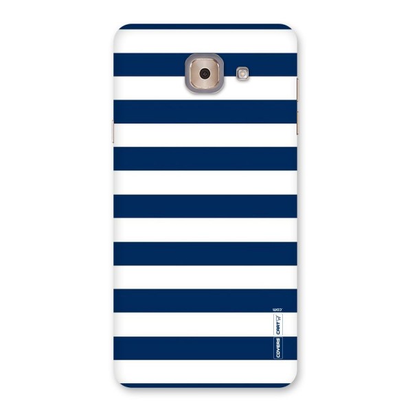Classic Blue White Stripes Back Case for Galaxy J7 Max