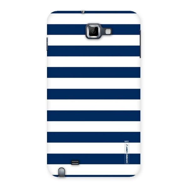 Classic Blue White Stripes Back Case for Galaxy Note
