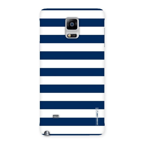 Classic Blue White Stripes Back Case for Galaxy Note 4