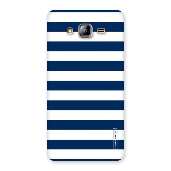 Classic Blue White Stripes Back Case for Galaxy On5