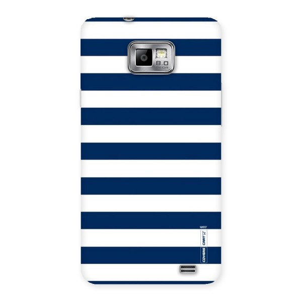 Classic Blue White Stripes Back Case for Galaxy S2