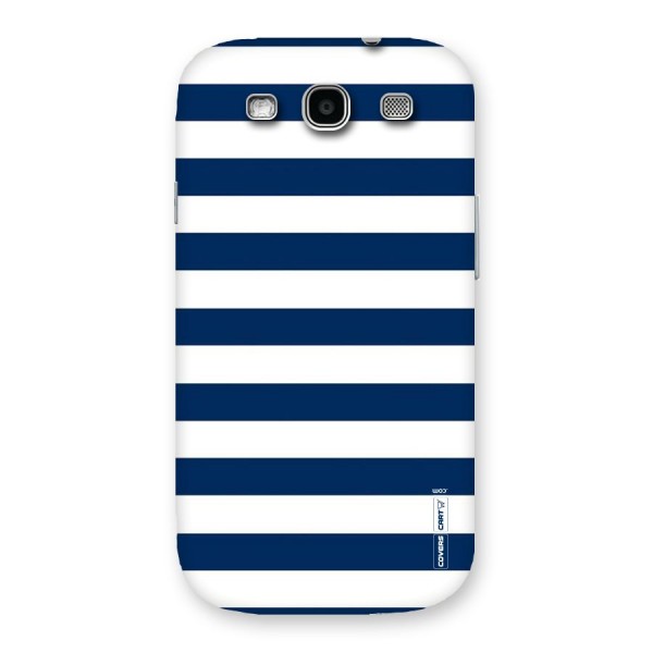 Classic Blue White Stripes Back Case for Galaxy S3