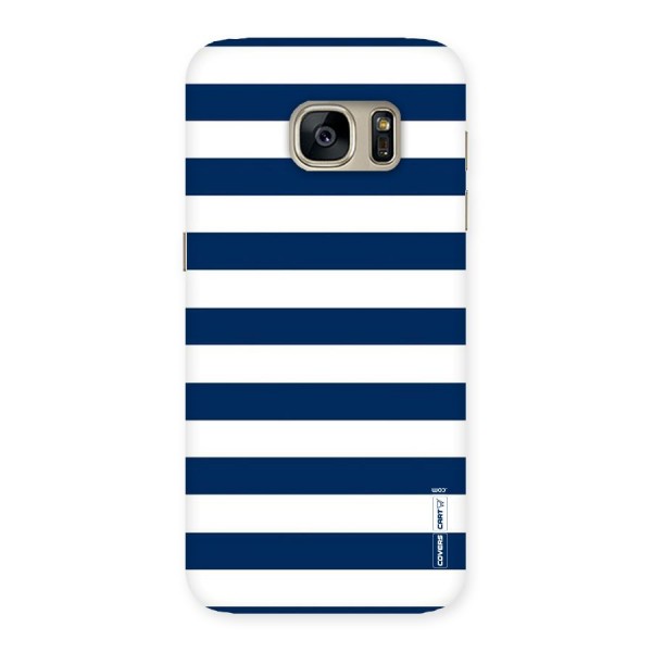 Classic Blue White Stripes Back Case for Galaxy S7