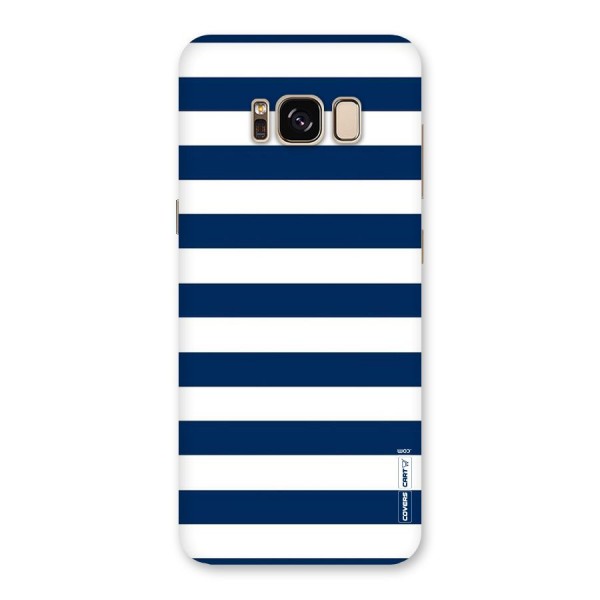 Classic Blue White Stripes Back Case for Galaxy S8