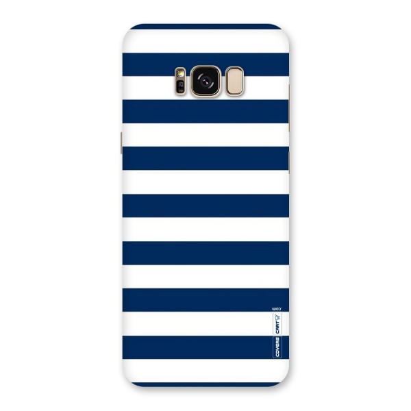 Classic Blue White Stripes Back Case for Galaxy S8 Plus