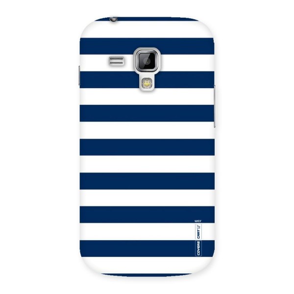Classic Blue White Stripes Back Case for Galaxy S Duos