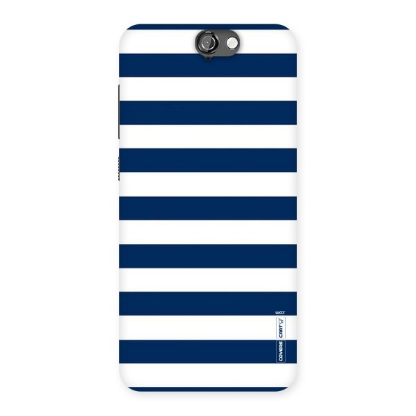 Classic Blue White Stripes Back Case for HTC One A9