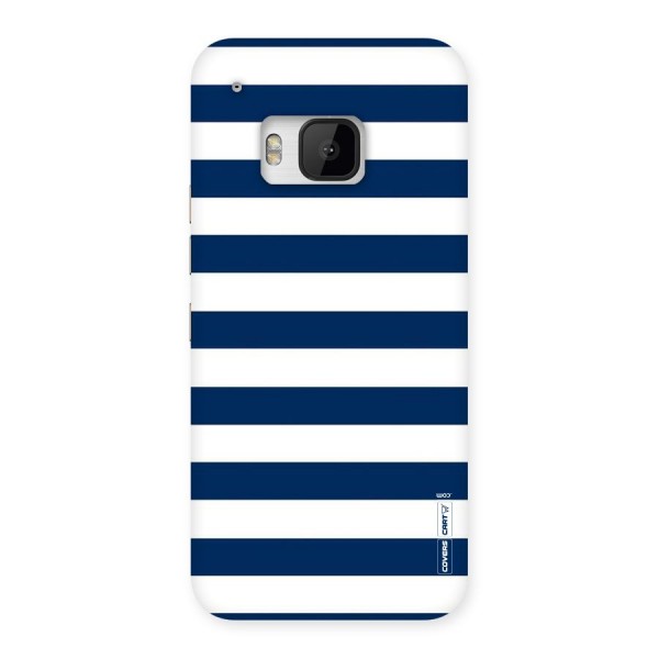 Classic Blue White Stripes Back Case for HTC One M9