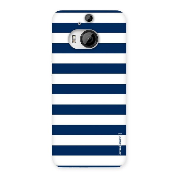 Classic Blue White Stripes Back Case for HTC One M9 Plus