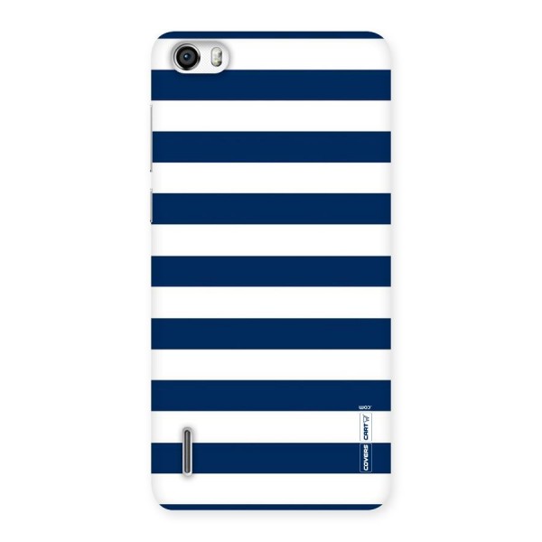 Classic Blue White Stripes Back Case for Honor 6