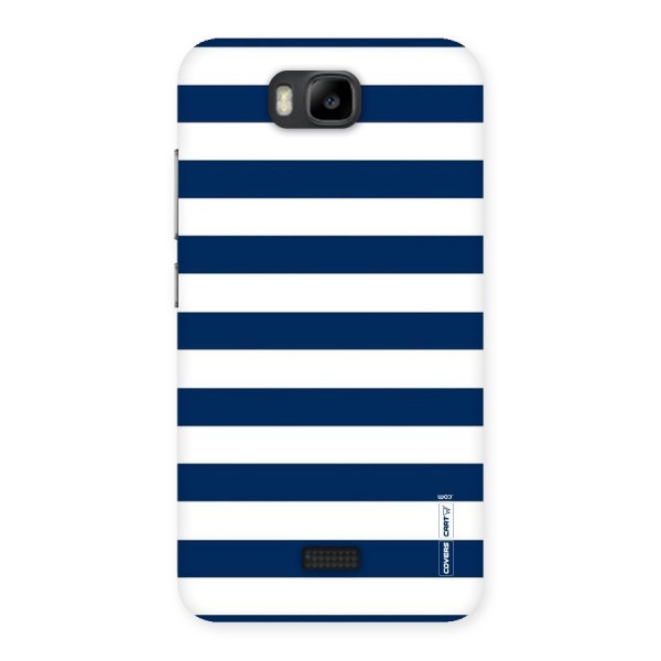 Classic Blue White Stripes Back Case for Honor Bee