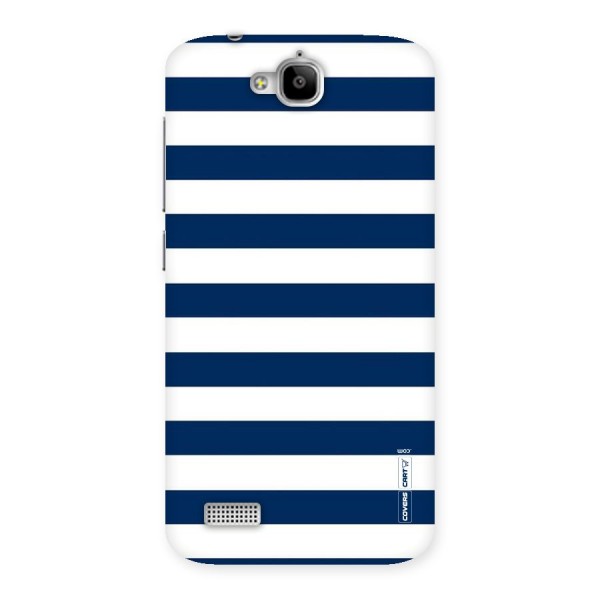 Classic Blue White Stripes Back Case for Honor Holly