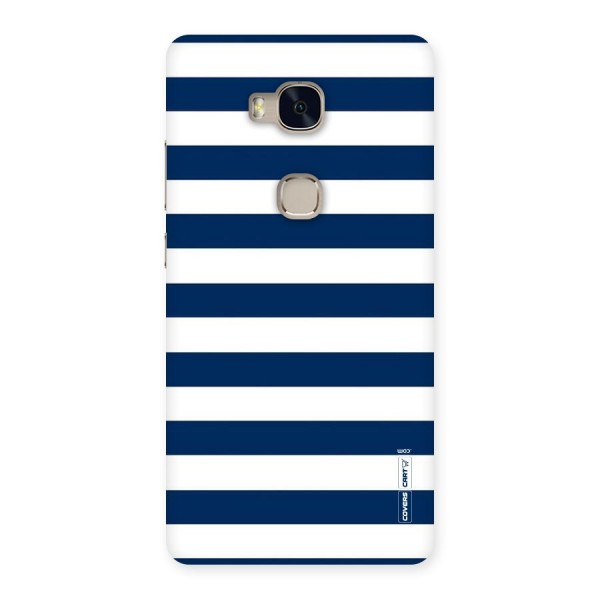 Classic Blue White Stripes Back Case for Huawei Honor 5X