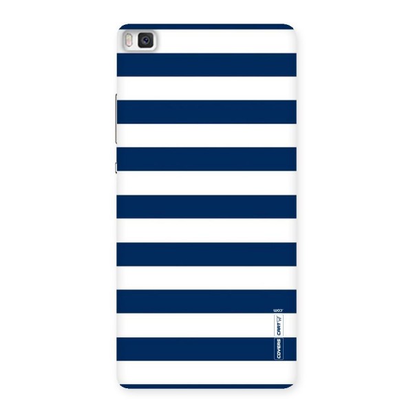 Classic Blue White Stripes Back Case for Huawei P8