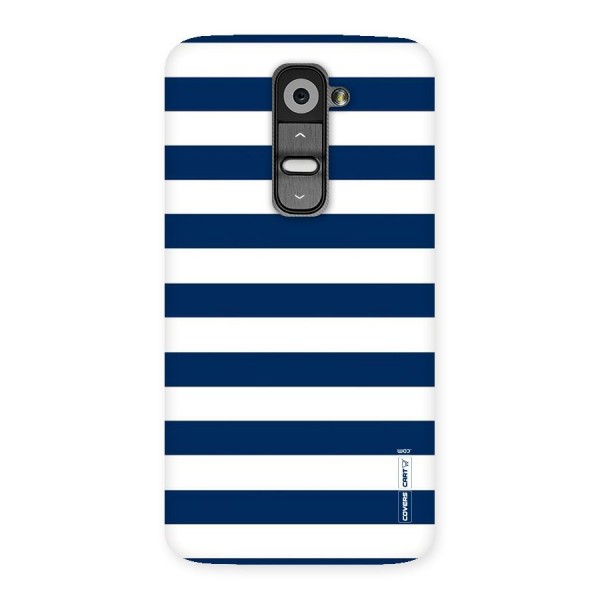 Classic Blue White Stripes Back Case for LG G2