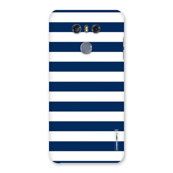 Classic Blue White Stripes Back Case for LG G6