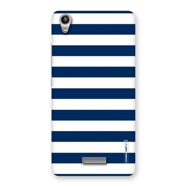 Classic Blue White Stripes Back Case for Lava-Pixel-V1