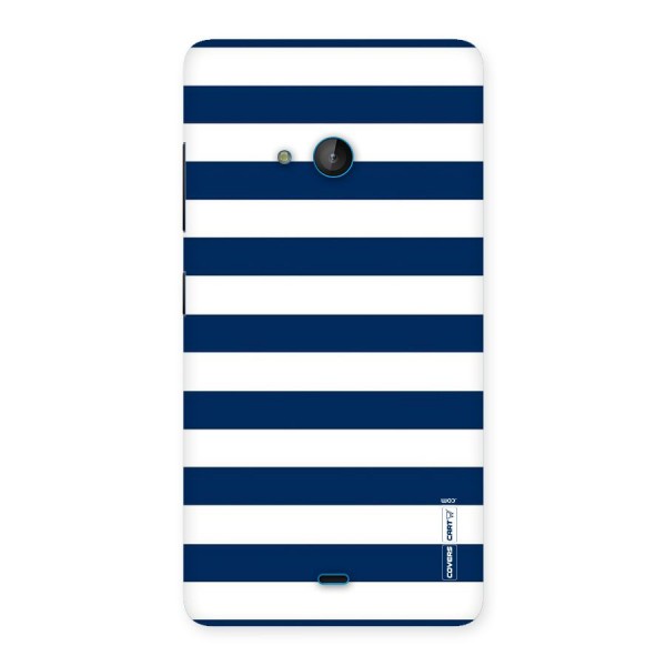 Classic Blue White Stripes Back Case for Lumia 540
