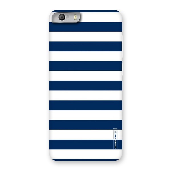 Classic Blue White Stripes Back Case for Micromax Canvas Knight 2