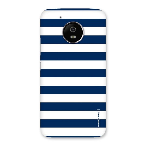 Classic Blue White Stripes Back Case for Moto G5