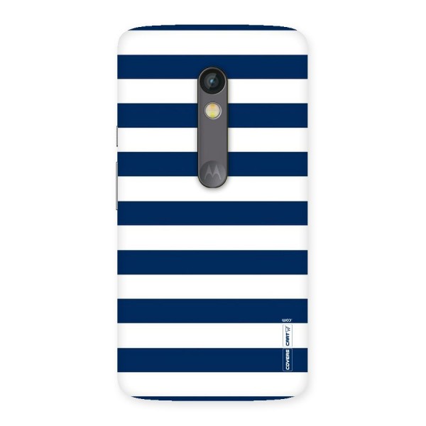 Classic Blue White Stripes Back Case for Moto X Play