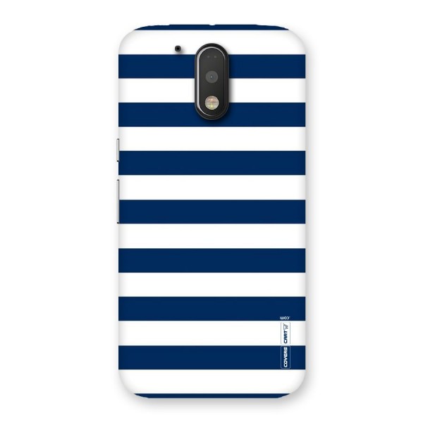 Classic Blue White Stripes Back Case for Motorola Moto G4 Plus