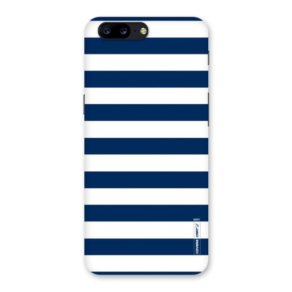 Classic Blue White Stripes Back Case for OnePlus 5