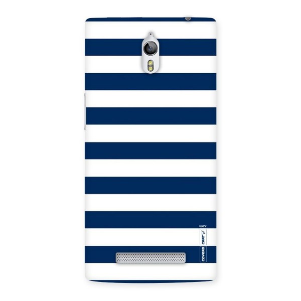 Classic Blue White Stripes Back Case for Oppo Find 7