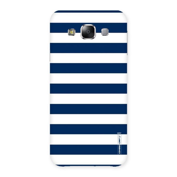 Classic Blue White Stripes Back Case for Samsung Galaxy E5