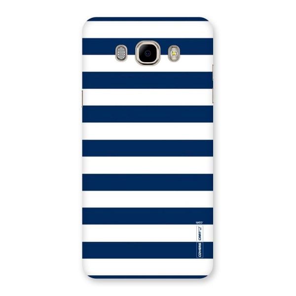 Classic Blue White Stripes Back Case for Samsung Galaxy J7 2016