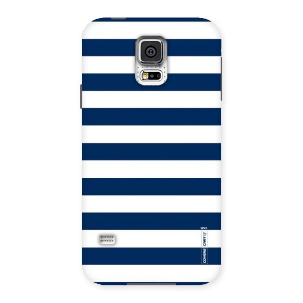 Classic Blue White Stripes Back Case for Samsung Galaxy S5