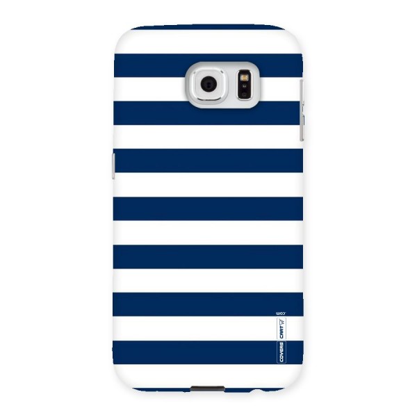 Classic Blue White Stripes Back Case for Samsung Galaxy S6