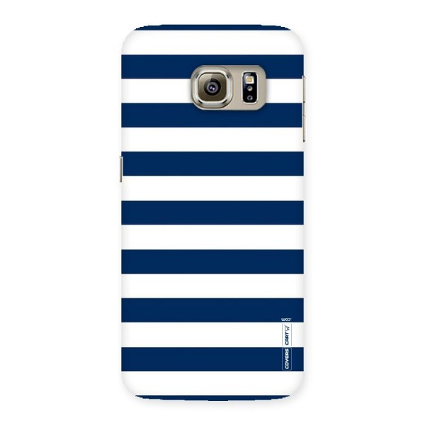 Classic Blue White Stripes Back Case for Samsung Galaxy S6 Edge