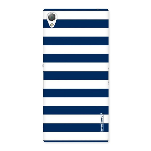 Classic Blue White Stripes Back Case for Sony Xperia Z3